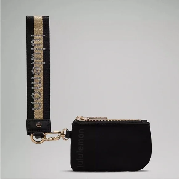 Lululemon Dual Pouch Wristlet **black & gold*** - Picture 3 of 7